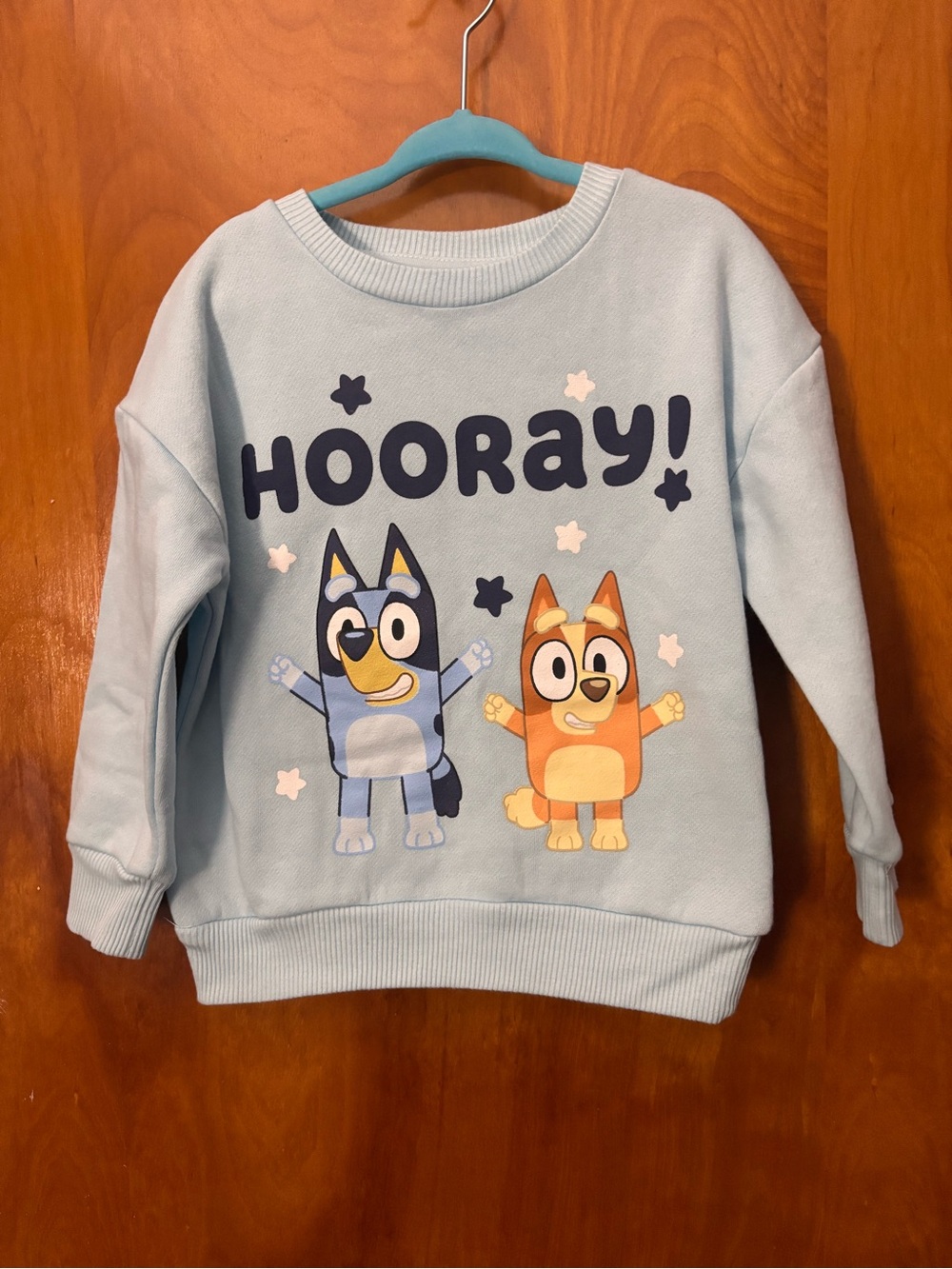 Light Blue Kids' 'Hooray!' Graphic Sweatset